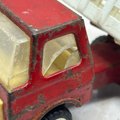 Vintage Cattle/Live Stock Pickup Farm Truck Pressed Steel Red Japan 4.25" TH5