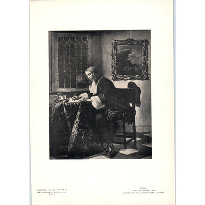 The Letter Writer - Metsu c1905 Art Print D14