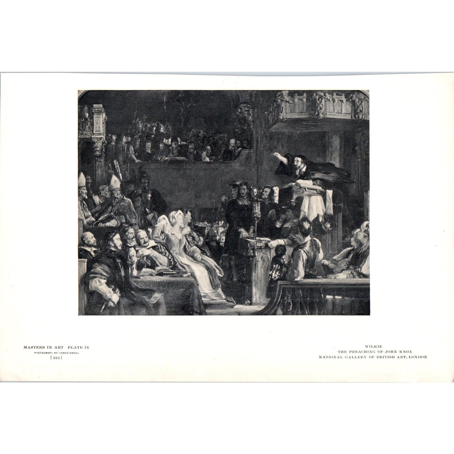 The Preaching of John Knox - Wilkie c1905 Art Print D13