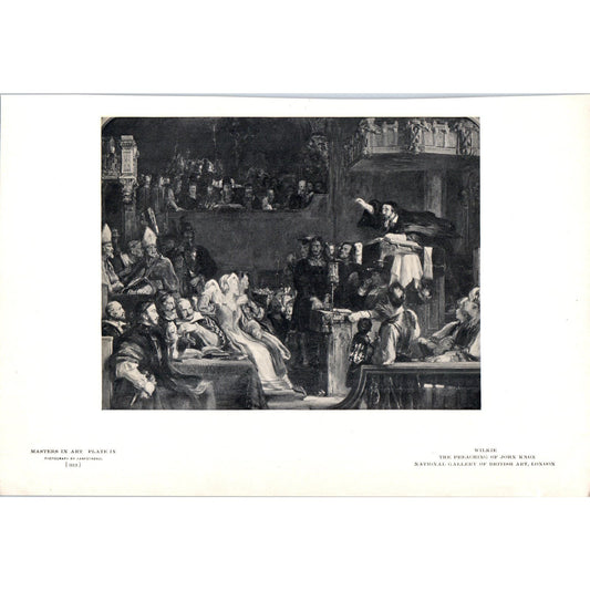 The Preaching of John Knox - Wilkie c1905 Art Print D13