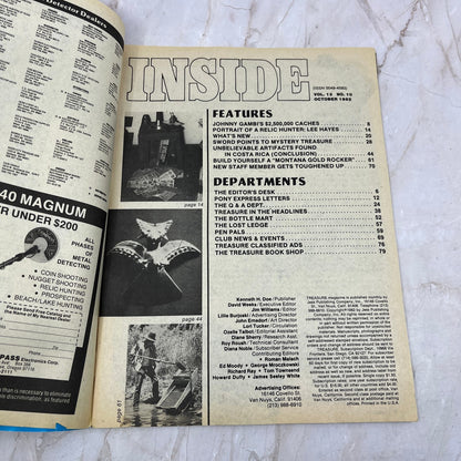 1982 Oct - Treasure Magazine - Treasure Hunting Metal Detecting Gold Coins M10