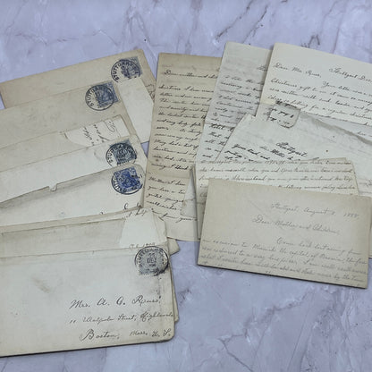 1888 Group of Letters From Stuttgart Germany to Willis R Russ Boston TH2