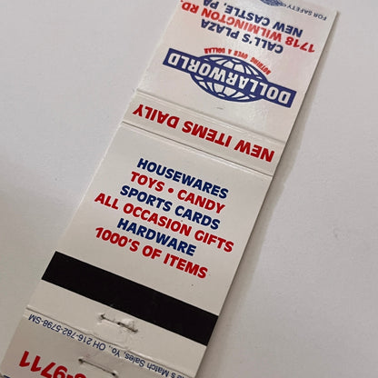 Dollarwold Call's Plaza New Castle PA Vintage Matchbook Cover TB6-MB2-1