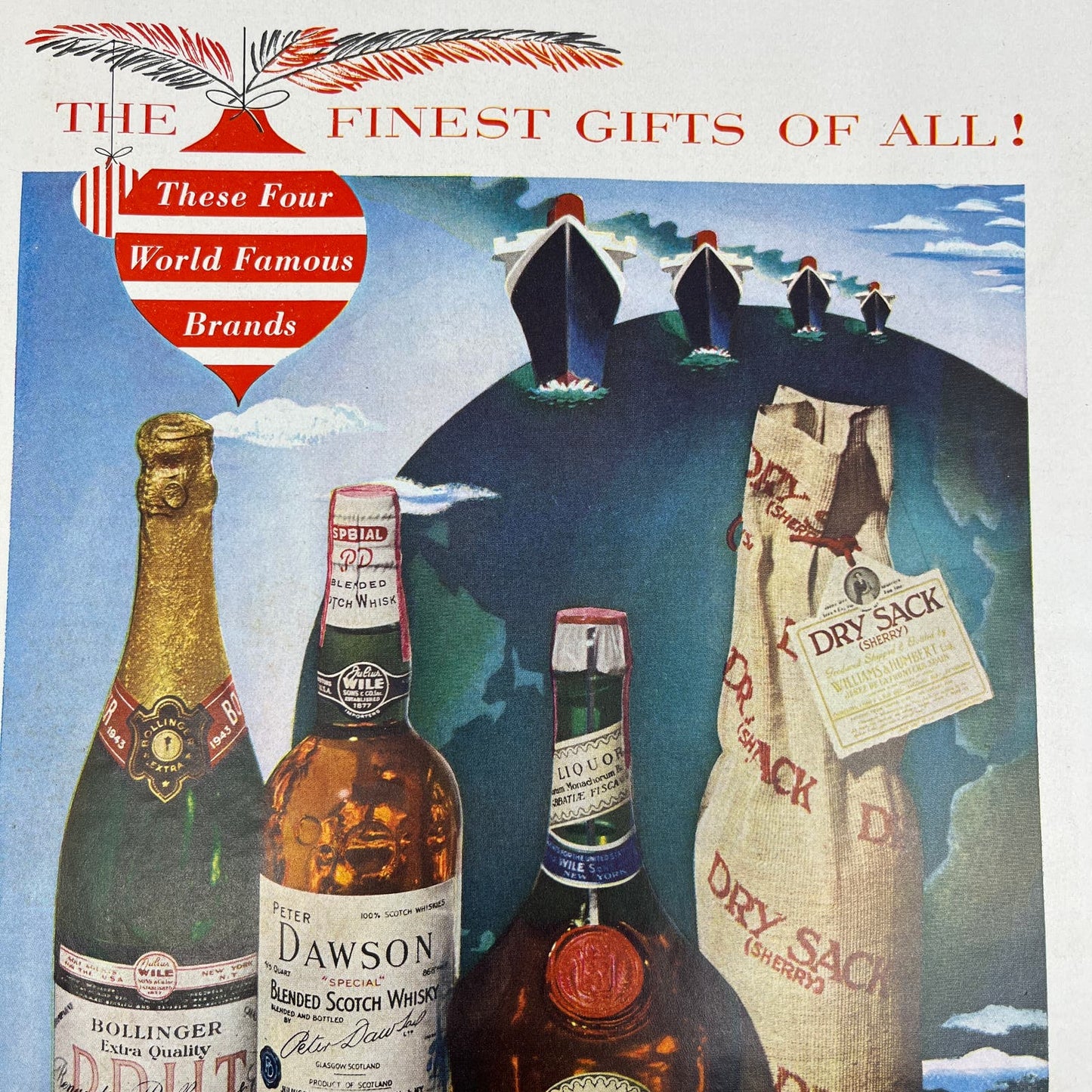 Julius Wile Sons & Co Importers Christmas Gifts 1951 Magazine Ad FL6-10