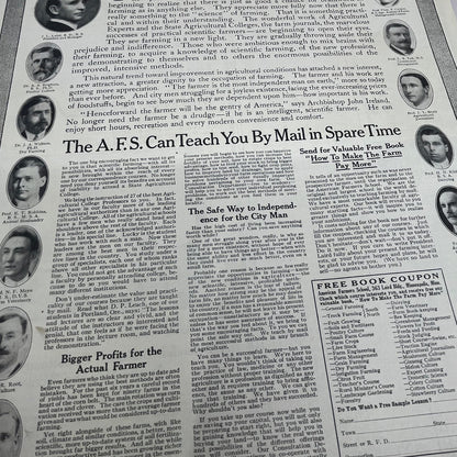 Scientific Farming American Farmers School Minneapolis MN 10x12 1913 Ad FL6-8