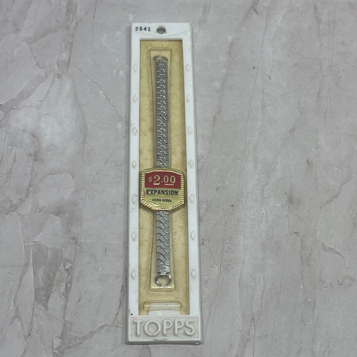 Vintage Topps Flex Band Silver Tone Watch Expansion 2541 New NOS SF4