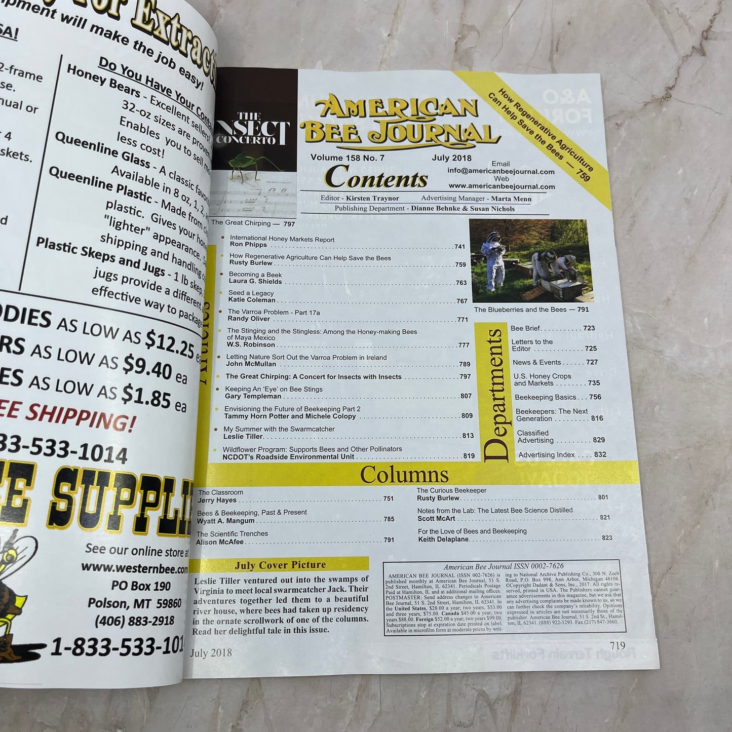 2018 July American Bee Journal Magazine Bees Beekeeping Honey M8
