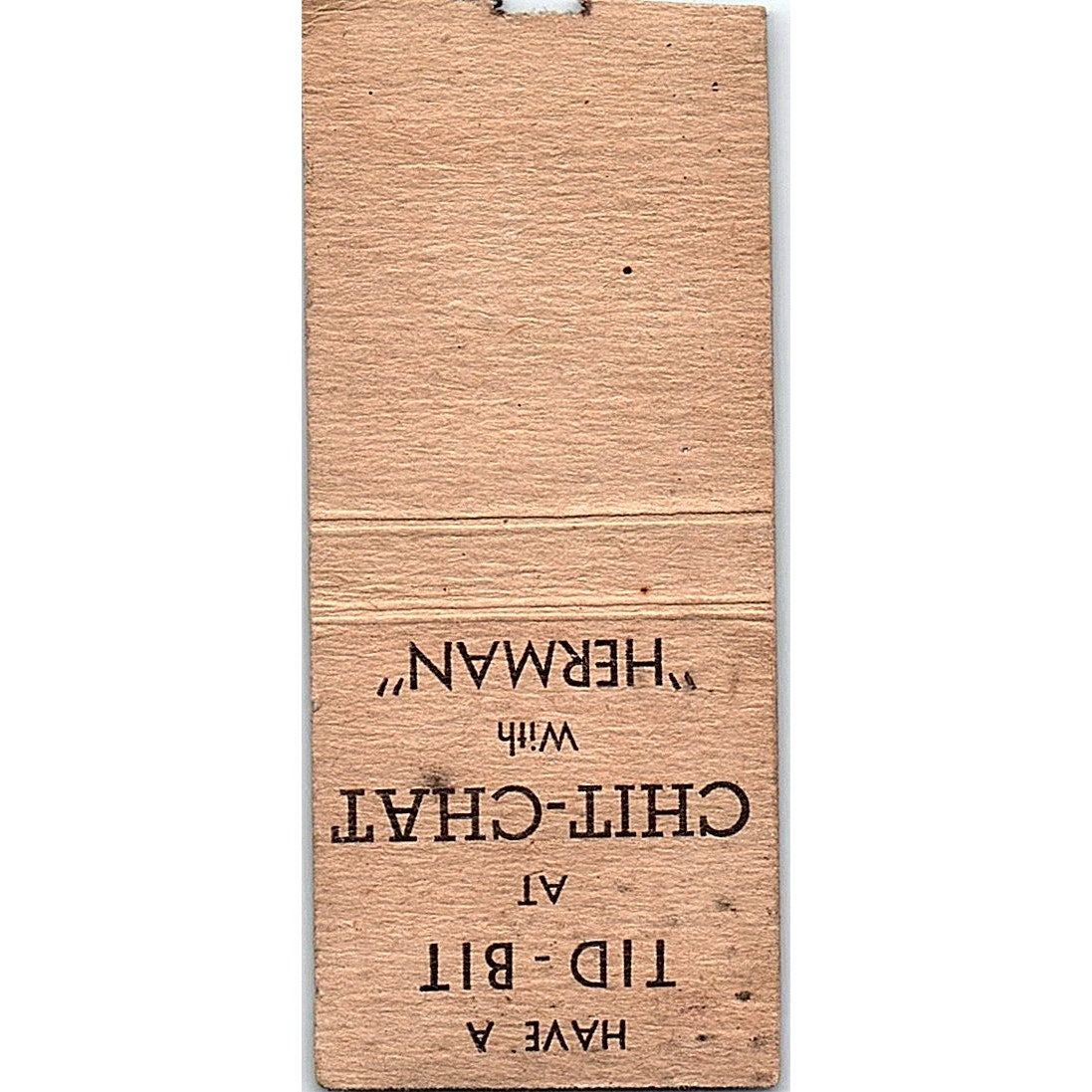 Chit-Chat With Herman Milwaukee WI Vintage Matchbook Cover SF3-Y5