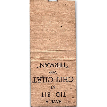 Chit-Chat With Herman Milwaukee WI Vintage Matchbook Cover SF3-Y5