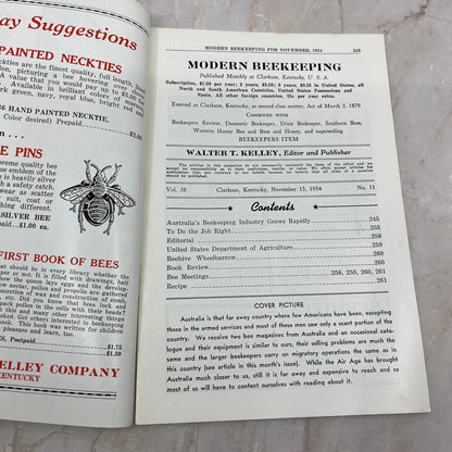 1954 Nov Modern Beekeeping Magazine Clarkson KY Walter T. Kelley TD5