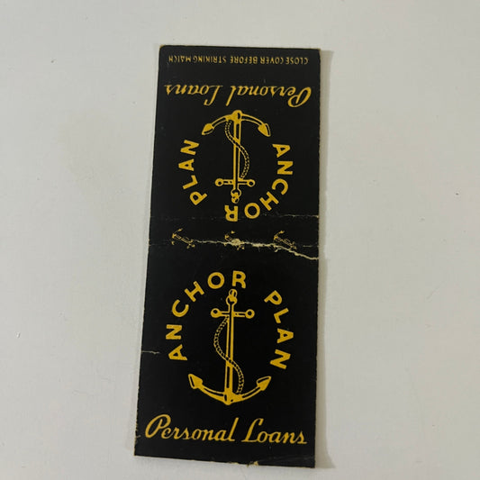 Anchor Loan Co Portland Oregon c1940 Matchbook Cover TE2-MKO-4