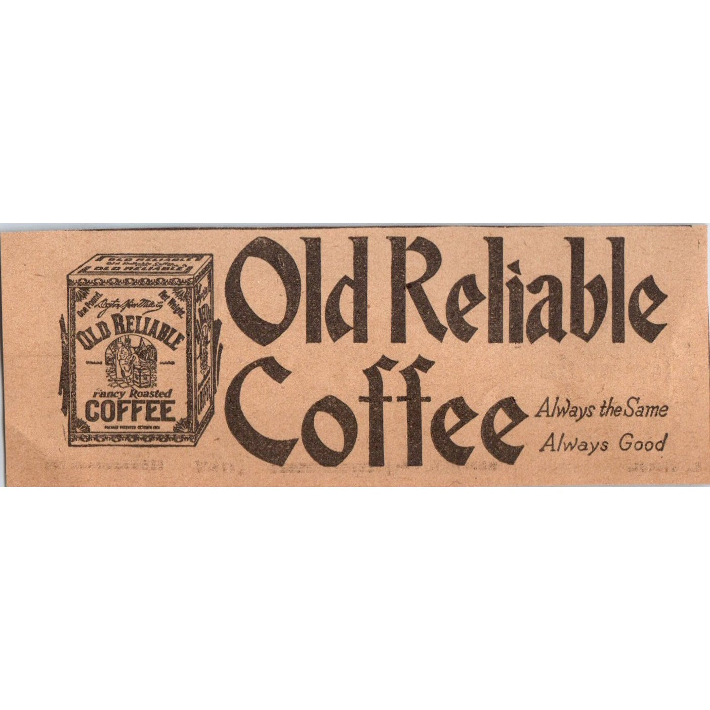 Old Reliable Coffee 1922 Magazine Ad AF2-A5