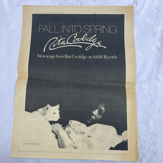 Rita Coolidge Fall Into Spring A&M Records 11x14.5" 1974 Ad V14-2