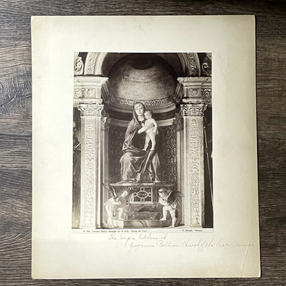 The Virgin Enthroned Giovanni Bellini Chiesa Dei Frari Vtg Art Print 7.5x9.5 V11