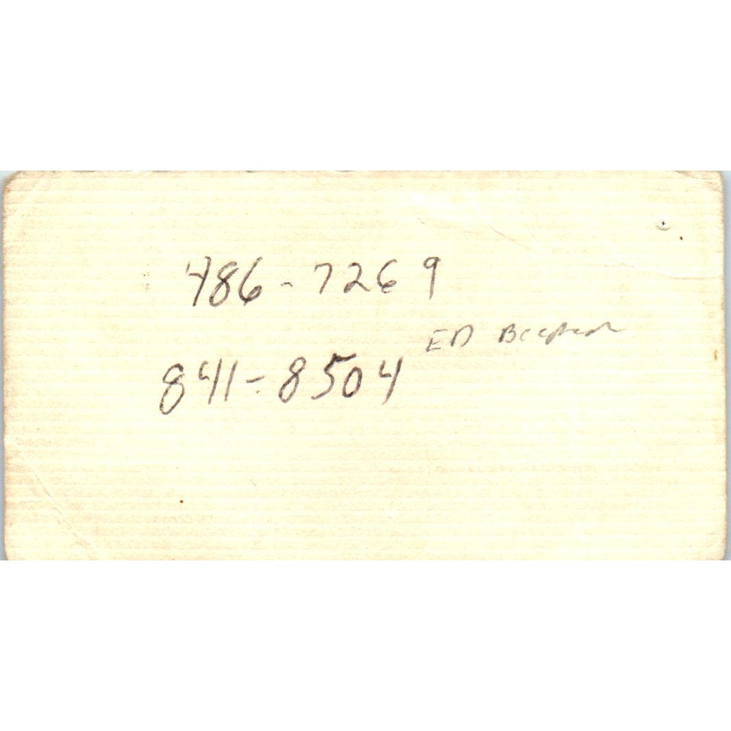 Frank G. Kovalski Wholesale Furniture Distributors Houston Business Card SD8-B20