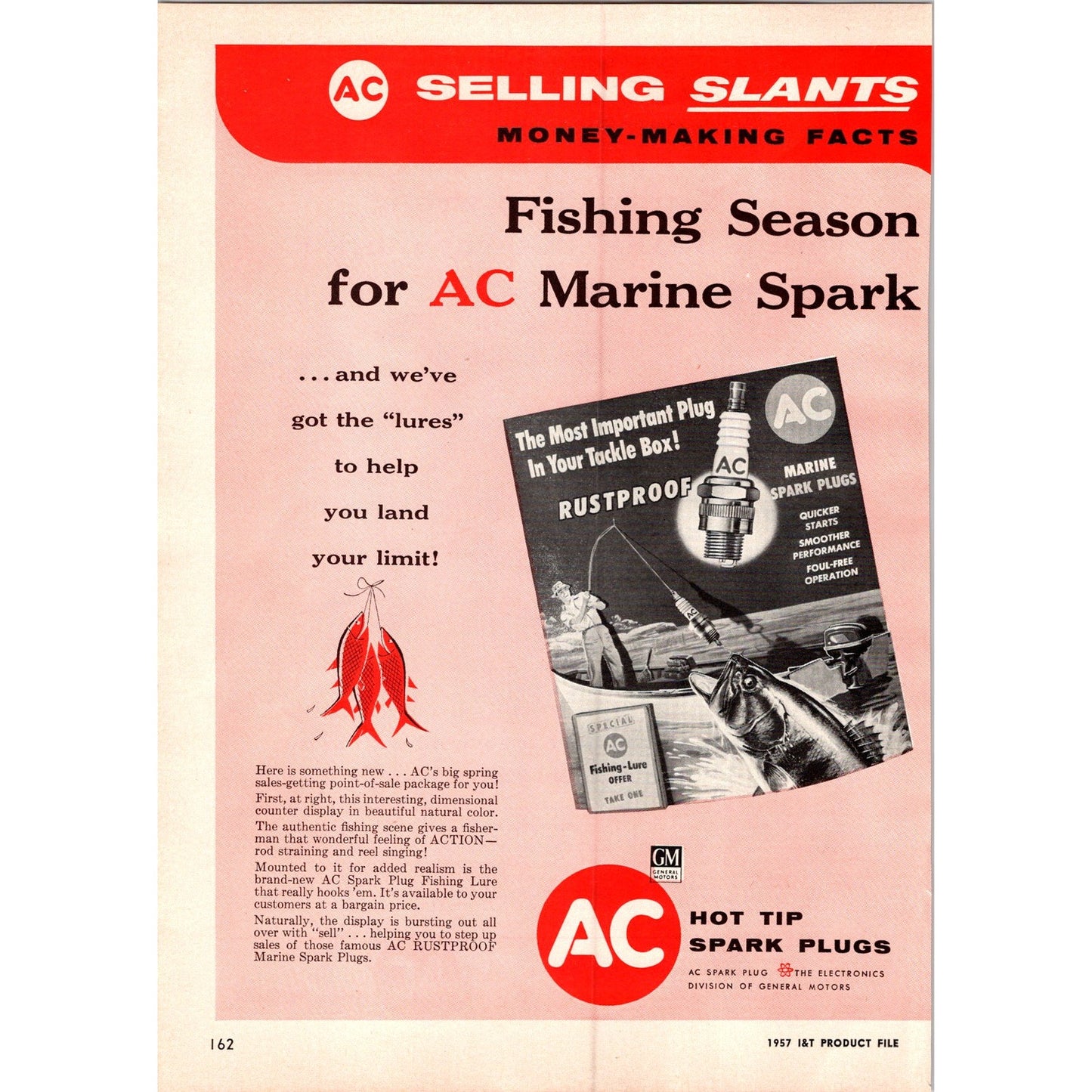 1957 AC Fuel Pumps General Motors Corporation 2 Page Ad I16