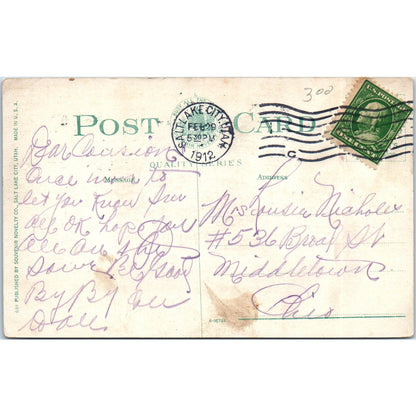 1912 Spanish American War Officer Quarters Ft Douglas Utah Original Postcard PD2