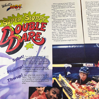 Nickelodeon Super Sloppy Double Dare 2 Page Feature Article 1989 Ad AF3-2