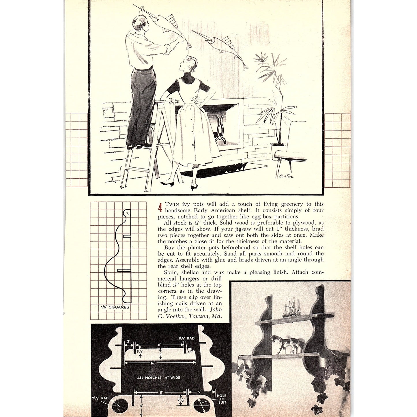 One-Evening Projects - Four Knickknacks For Your Walls 2-Page 1955 Article AG1-4