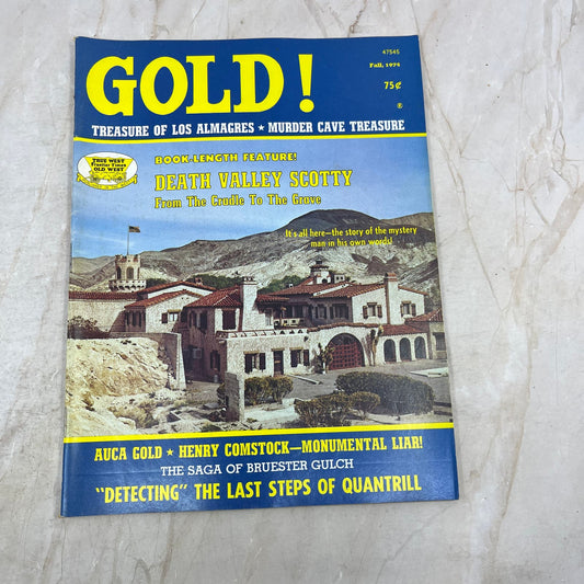1974 Fall -Gold! Magazine - Treasure Hunting Metal Detecting Prospecting M13