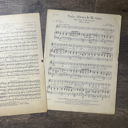 Rio Rita Always in My Arms 1929 Sheet Music Harry Tierney Joseph McCarthy V6