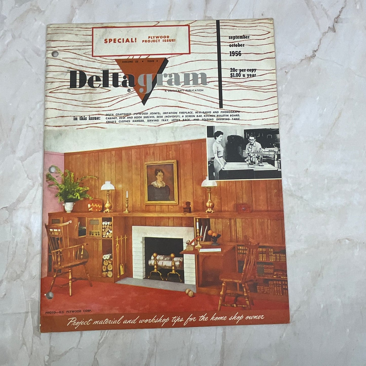 1956 Oct The Deltagram Newsletter Rockwell Delta Power Tools Woodwork TI9-P3