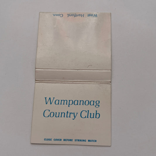 Wampanoag Country Club West Hartford CT Vintage Matchbook Cover TB8-MB-3