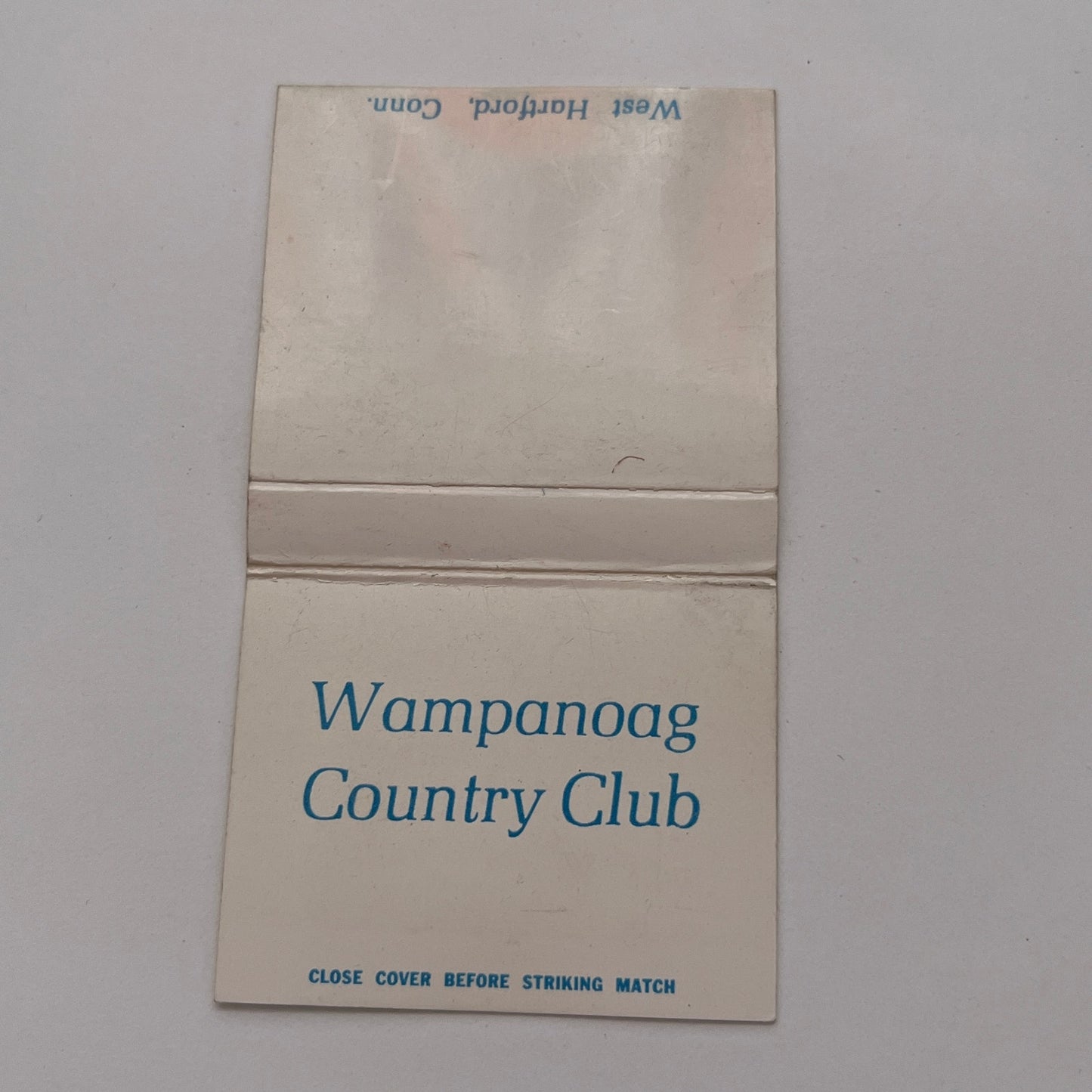 Wampanoag Country Club West Hartford CT Vintage Matchbook Cover MM3-4