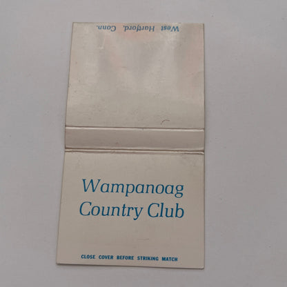 Wampanoag Country Club West Hartford CT Vintage Matchbook Cover MM3-4