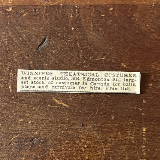 Winnipeg Theatrical Costumer & Scenic Studio Edmonton St Winnipeg 1920 AG2-S14