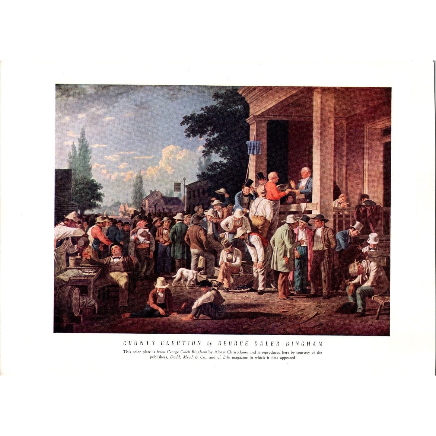 County Election By George Caleb Bingham 1940 Art Picture K1