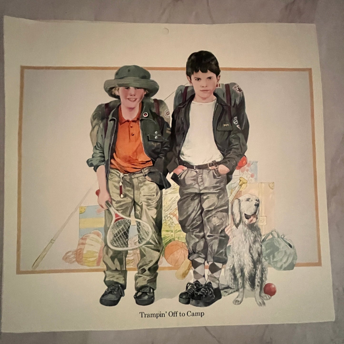 Trampin Off to Camp - Avon Childhood Moments 10.5x10" Art Print V17