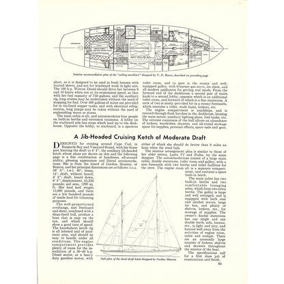 Jib-Headed Cruising Ketch, One-Design Class for Great Lakes 1932 Article V1-4