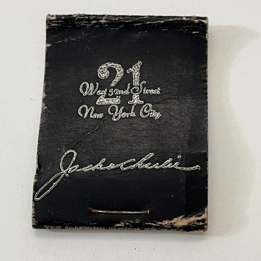 Jack and Charlie's 21 Club 21 West 2nd St NY Vintage Matchbook Cover TB8-MB2-10