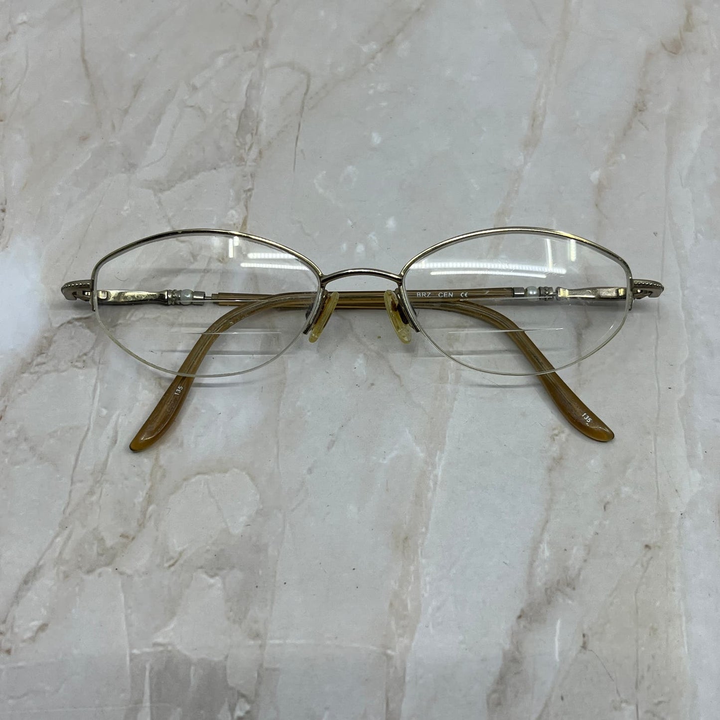Vintage Oval Half Rim Sunglasses Eyeglasses Frames TE9-G2-5