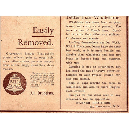 For Mosquito Bites & Sunburn Bathe With Pond's Extract NY 1892 Ad AG2-H5