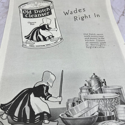 Old Dutch Cleanser Wades Right In 1918 Magazine Ad FL6-10