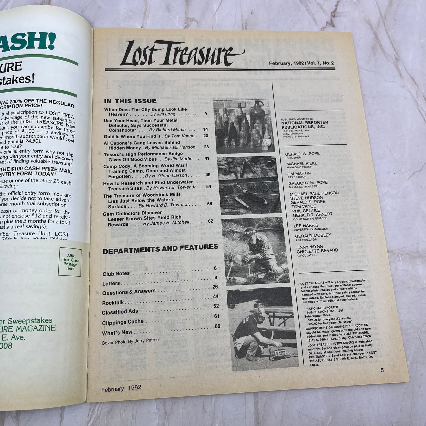 1982 Feb - Lost Treasure Magazine - Treasure Hunting Gold Prospecting M15