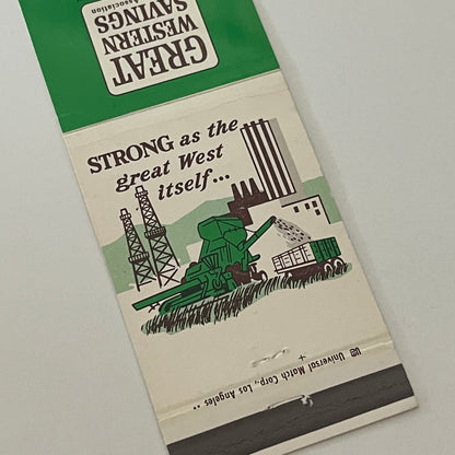 Great Western Savings and Loan Downtown Los Angeles Matchbook Cover TB6-MB2-4