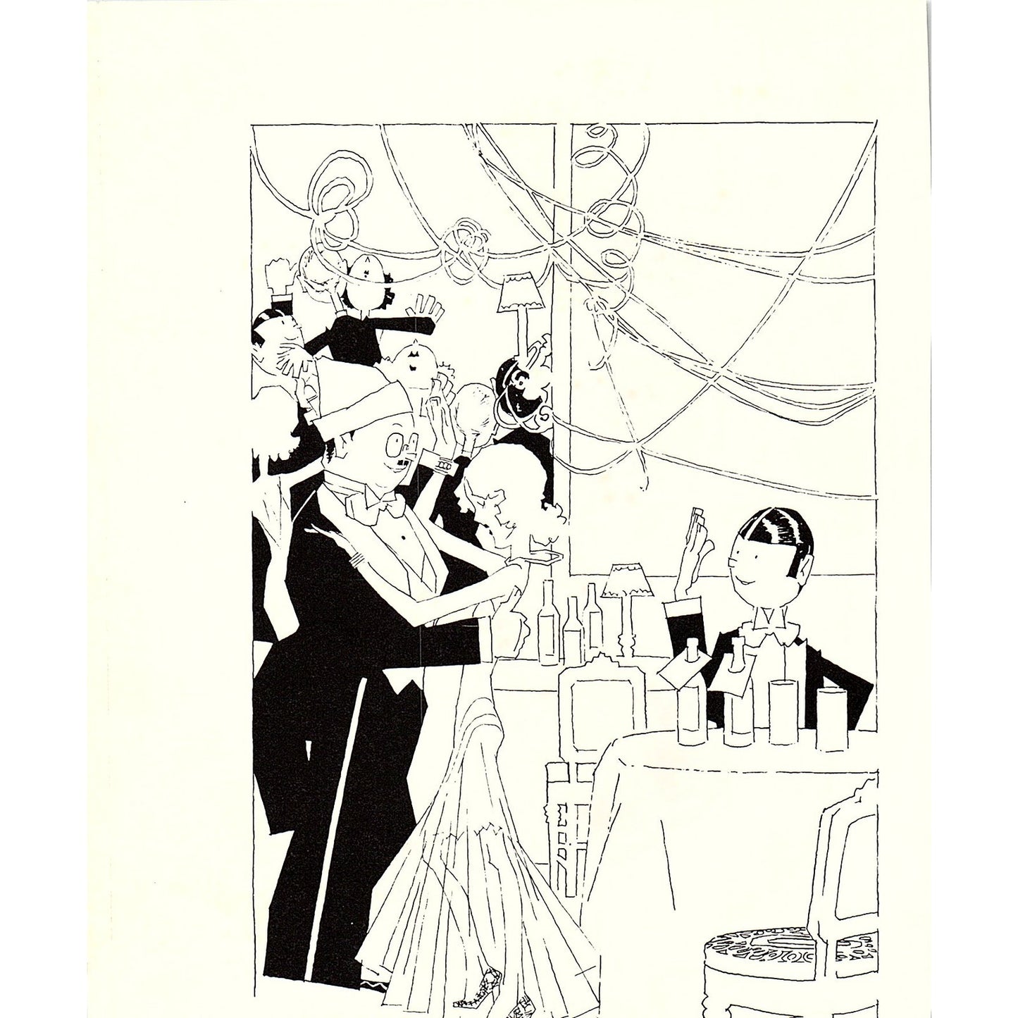 Group of Boys Playing Polo - John Held Jr. Vintage Art Print 4x5 V12