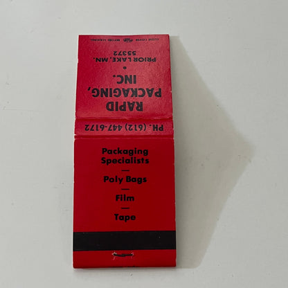 Rapid Packaging Inc Prior Lake Minnesota Vintage Matchbook SC4-R7