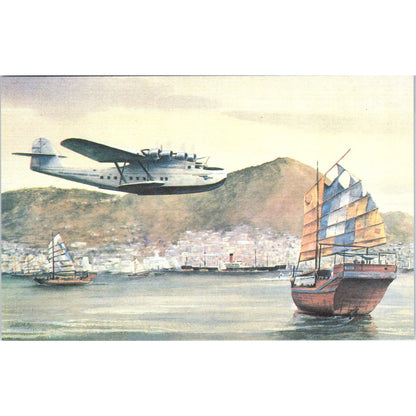 Martin M-130 Pan Am Airlines Illustration Vintage Postcard TG8-PC
