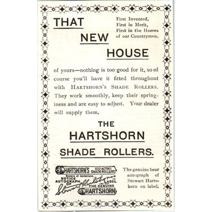 Stewart Hartshorn Shade Rollers c1905 Original Magazine Advertisement AE7-A1