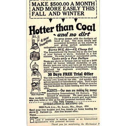 International Oil Burners International Heating Co St. Louis MO 1931 Ad AG1-14