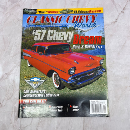 Red '57 Chevy Convertible 3 Barrel - Classic Chevy World Magazine - Oct 2005 M29