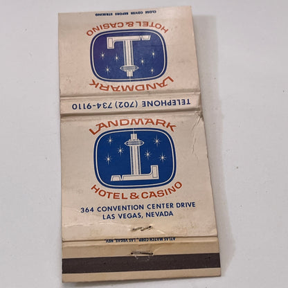 Landmark Hotel & Casino Las Vegas NV Vintage Matchbook Cover TB6-MB1-9