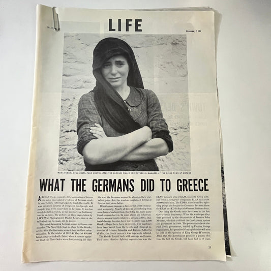 What the Germans Did to Greece 4 Pages 1940s WWII Era Article V29-5