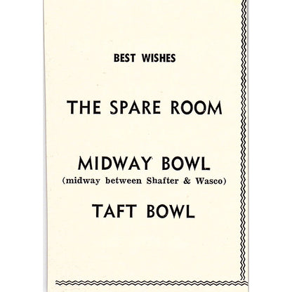 The Spare Room Midway Bowl Taft Bowl, Caprice Motel - Taft CA 1965 Ad AF8-M6