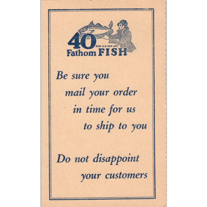 1929 Bay State Fishing Co Boston 40 Fathom Fish Advertising Postcard PC8