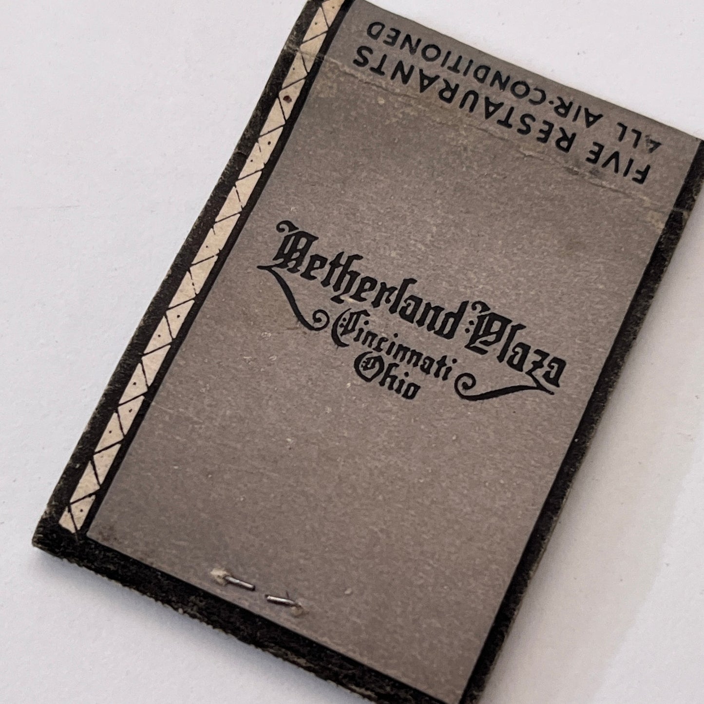 Netherland Plaza Cincinnati Ohio Vintage Matchbook Cover TB8-MB3-3